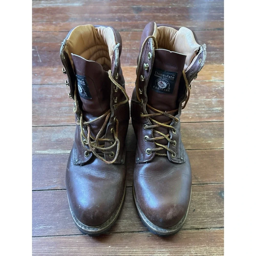 CAROLINA USA Linesman Brown Oil tan Logger Lineman Boots Men's US Size 10